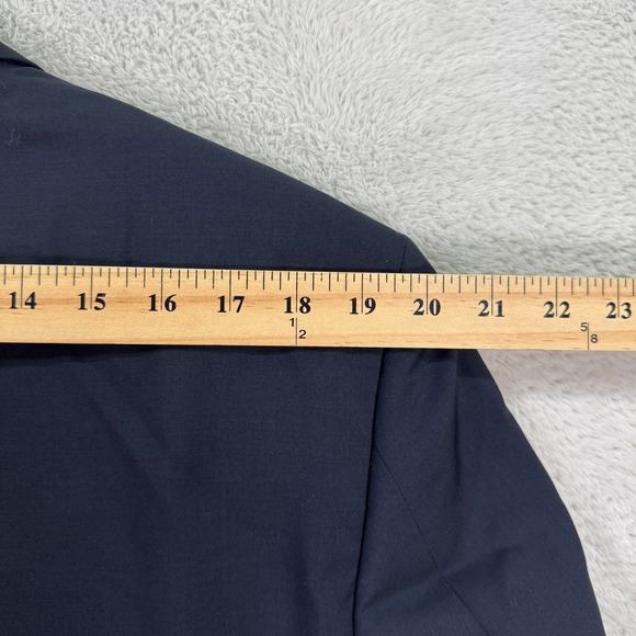 Joseph Abboud Mens 46R Navy Marzotto S120s Wool Blazer Suit Jacket Made in USA - Picture 11 of 12